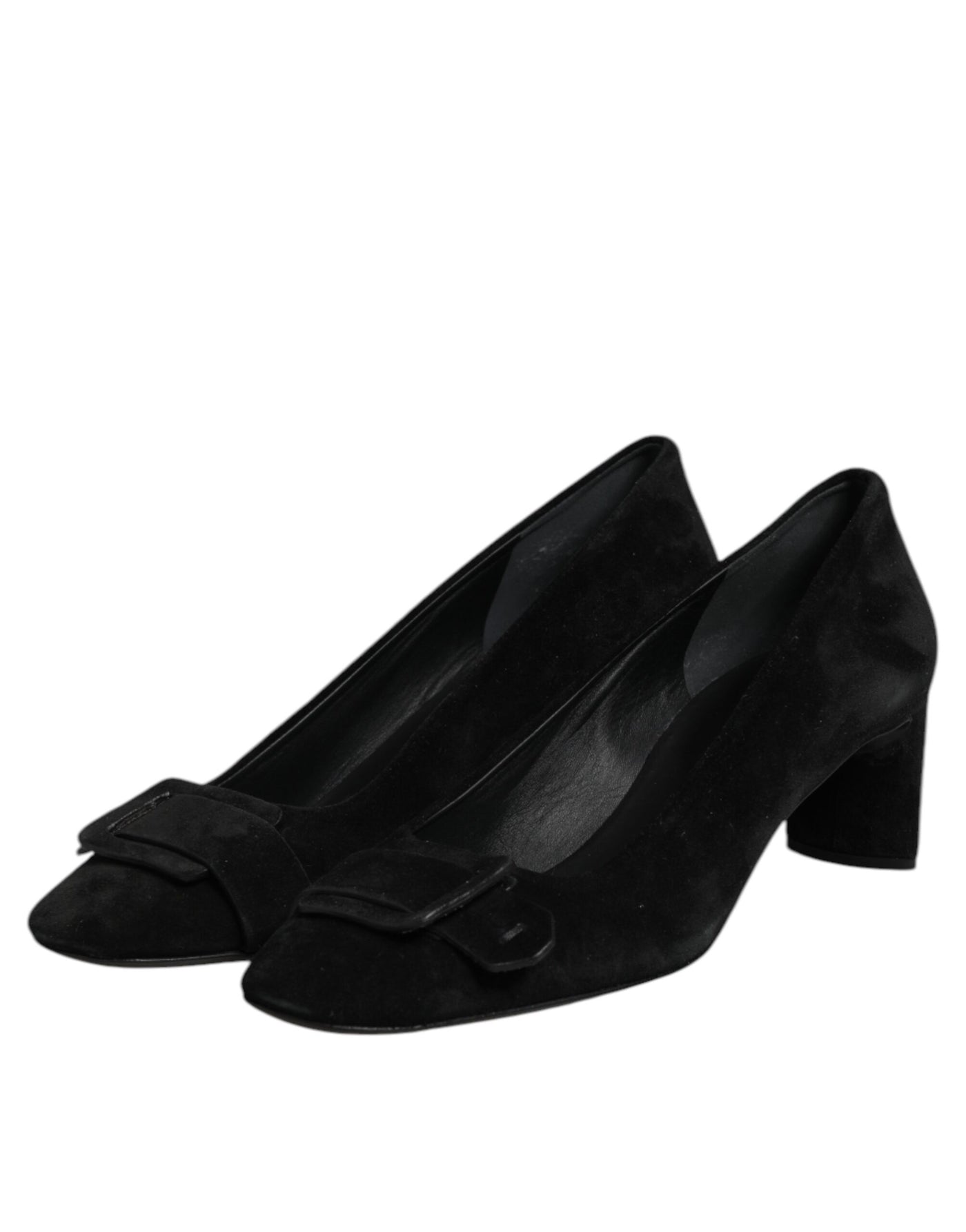 DEL CARLO Schwarz Wildleder Slip On High Heels Pumpe Schuhe