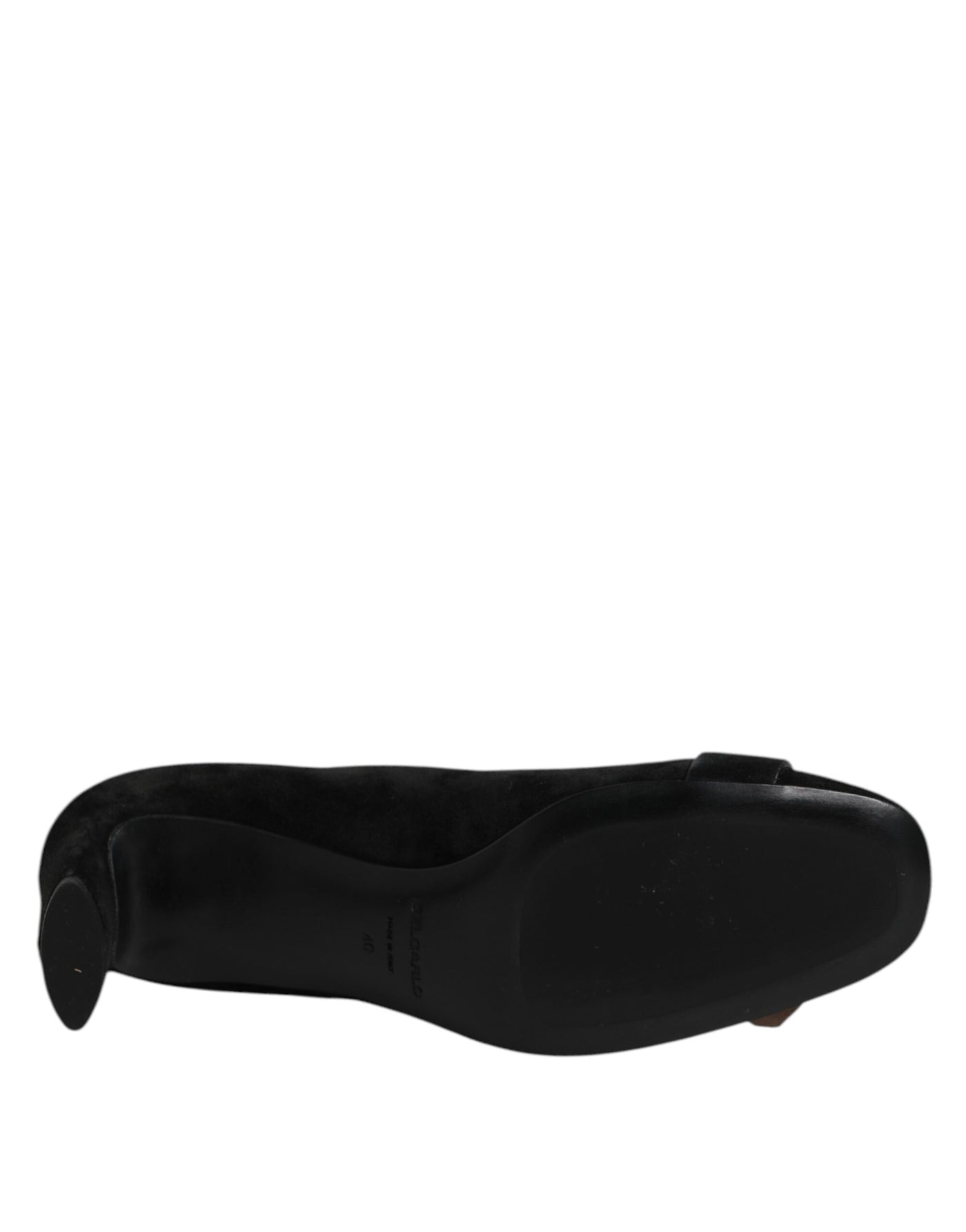 DEL CARLO Schwarz Wildleder Slip On High Heels Pumpe Schuhe