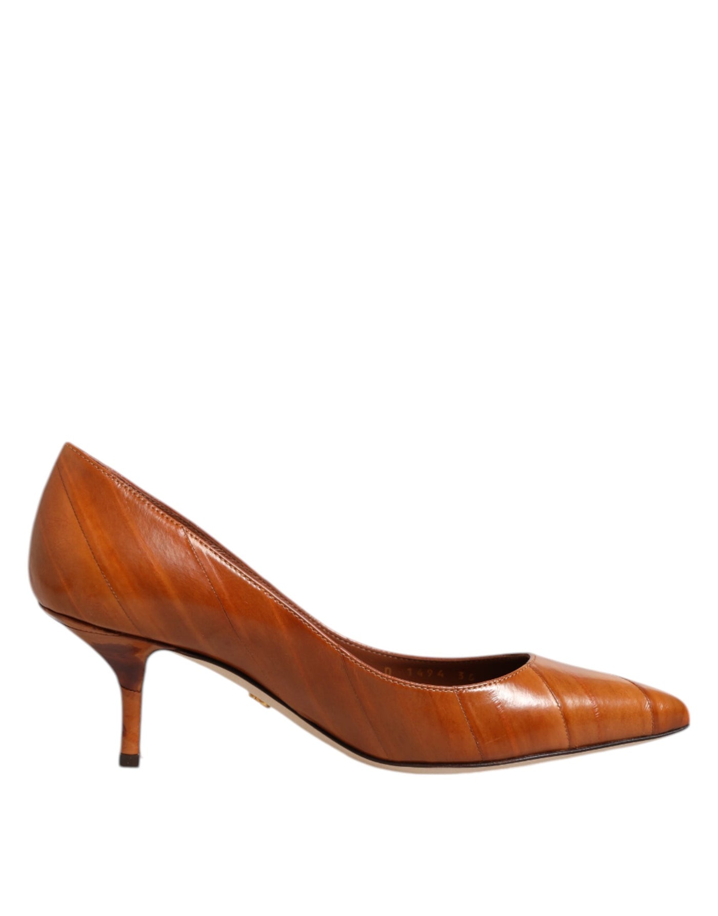 Dolce & Gabbana Braun Leder Stiletto Heel Pumps Schuhe