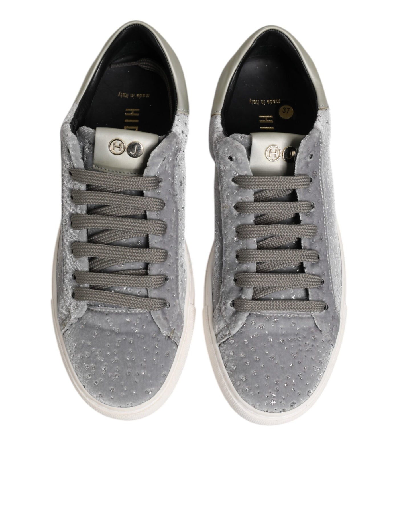 HIDE & JACK Graue Wildleder Schnürschuhe Schuhe