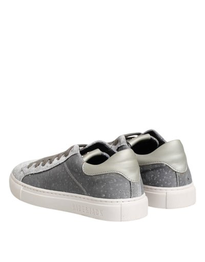 HIDE & JACK Graue Wildleder Schnürschuhe Schuhe