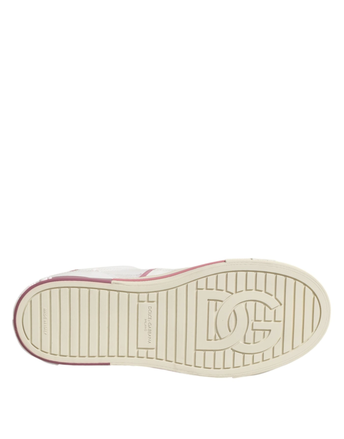 Dolce & Gabbana Weißes Leder DG Logo Low Top Sneakers Schuhe