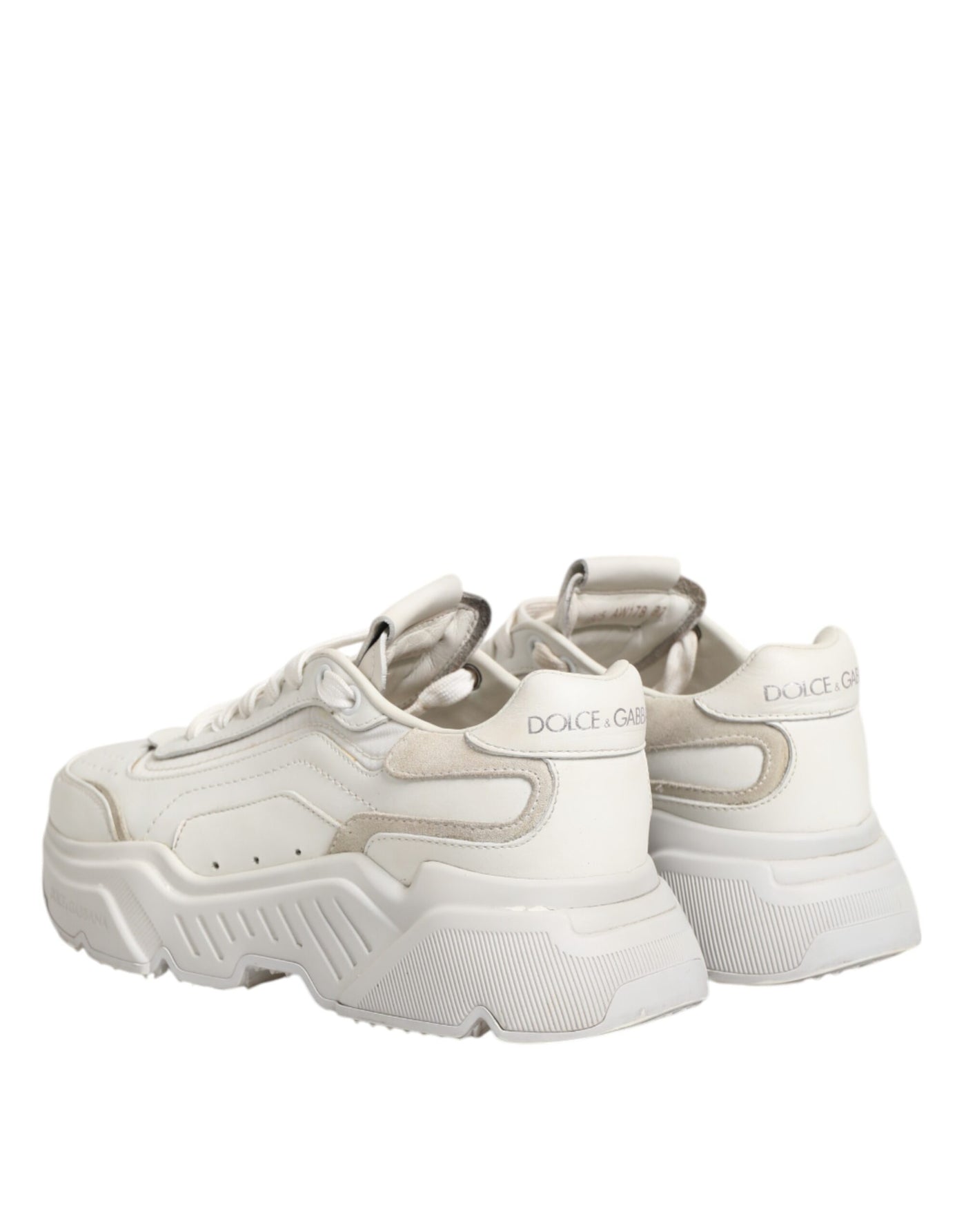 Dolce & Gabbana Weiße DAYMASTER Kalbsleder Sneakers Schuhe