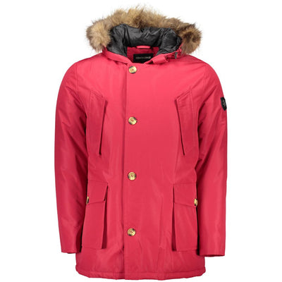 Roberto Cavalli Rote Polyester-Jacke
