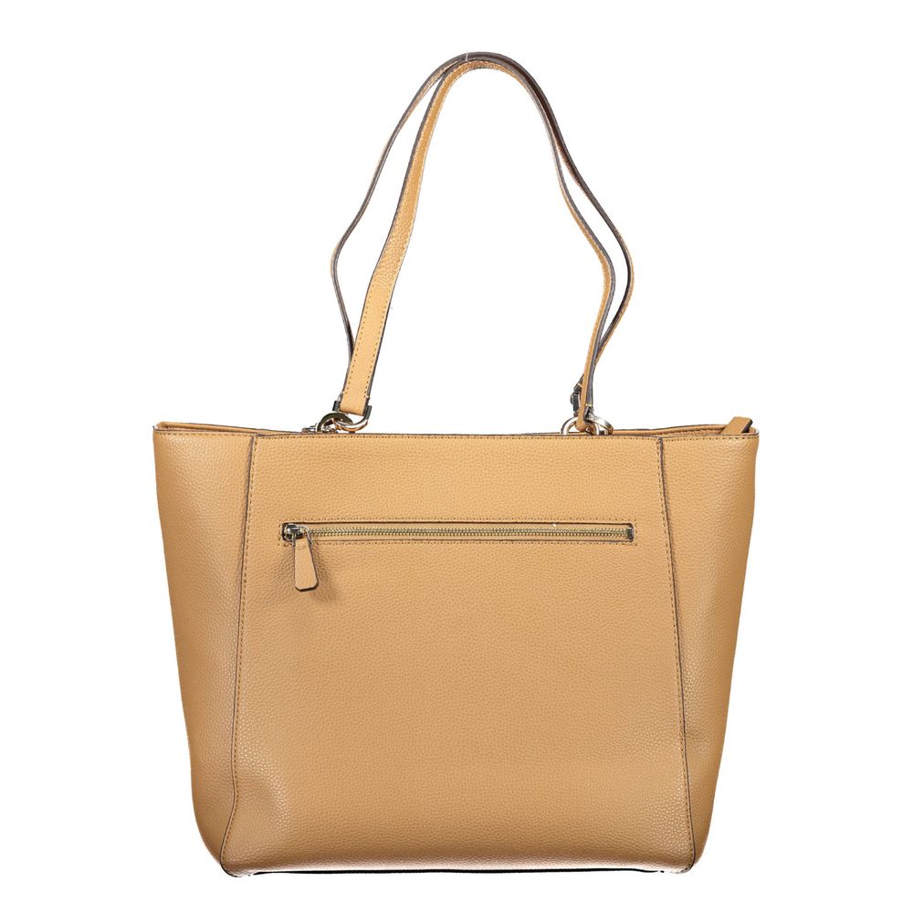 Guess Jeans Braune Polyethylen-Handtasche