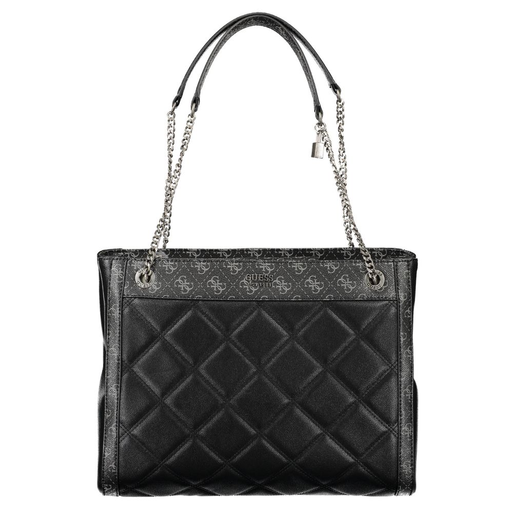 Guess Jeans Schwarze Polyethylen-Handtasche