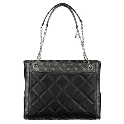 Guess Jeans Schwarze Polyethylen-Handtasche