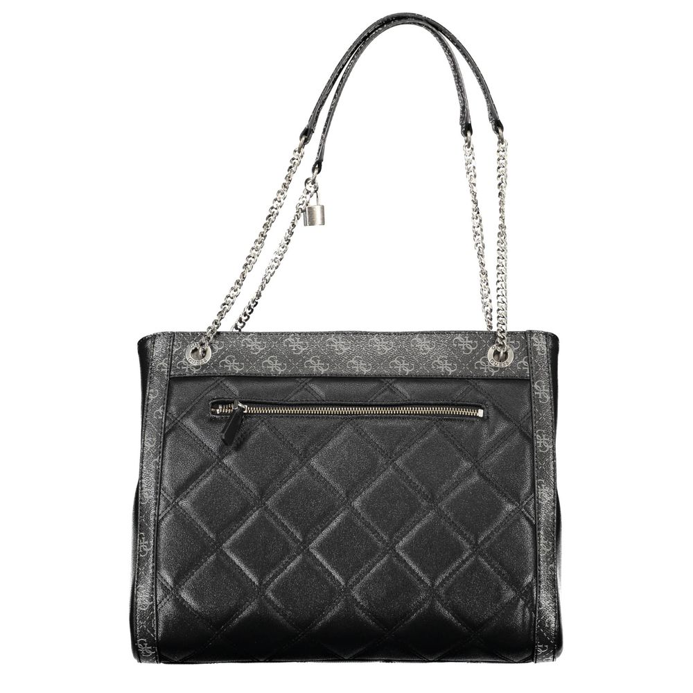 Guess Jeans Schwarze Polyethylen-Handtasche
