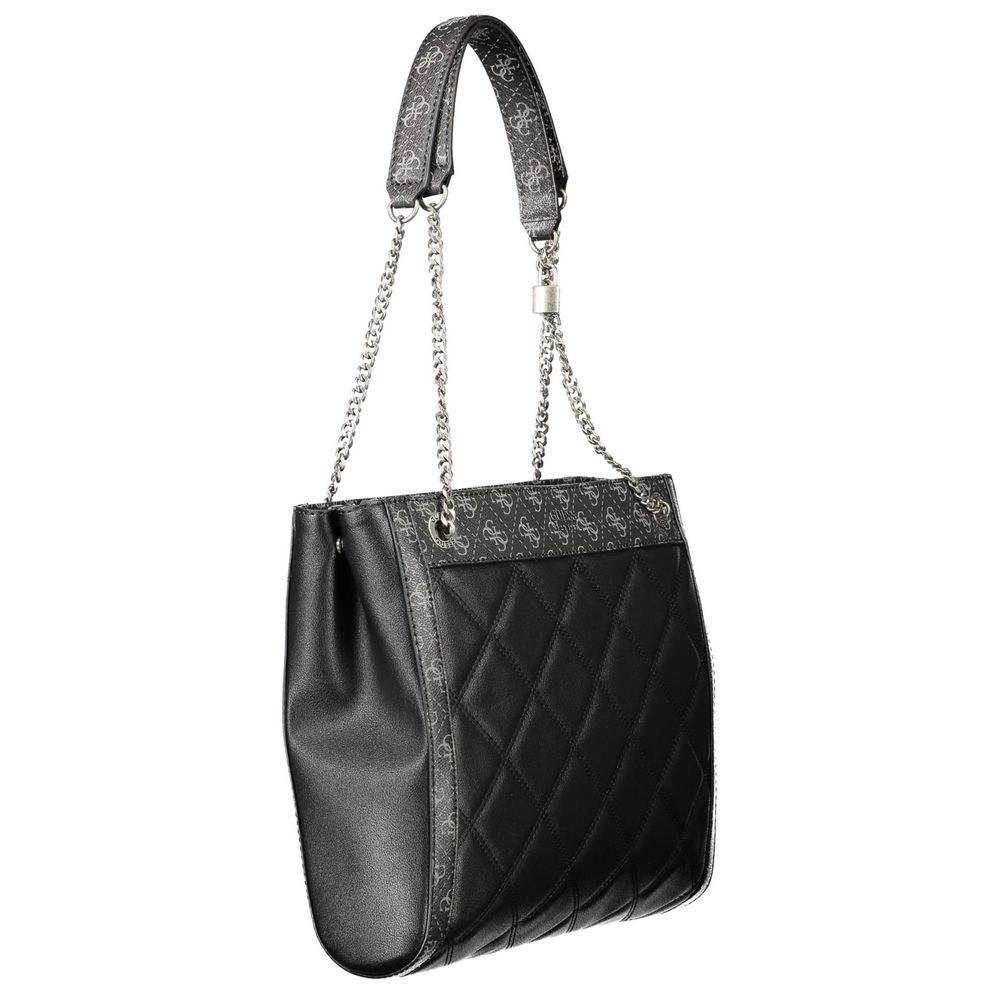 Guess Jeans Schwarze Polyethylen-Handtasche