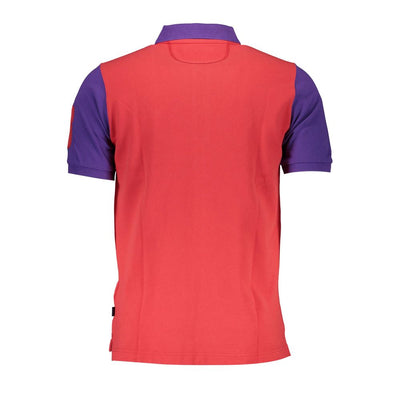 La Martina Rotes Baumwoll-Poloshirt