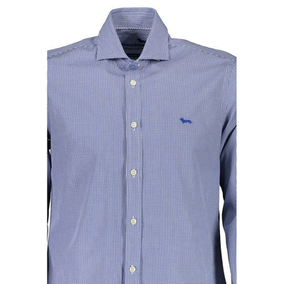 Harmont & Blaine Blaues Baumwollhemd