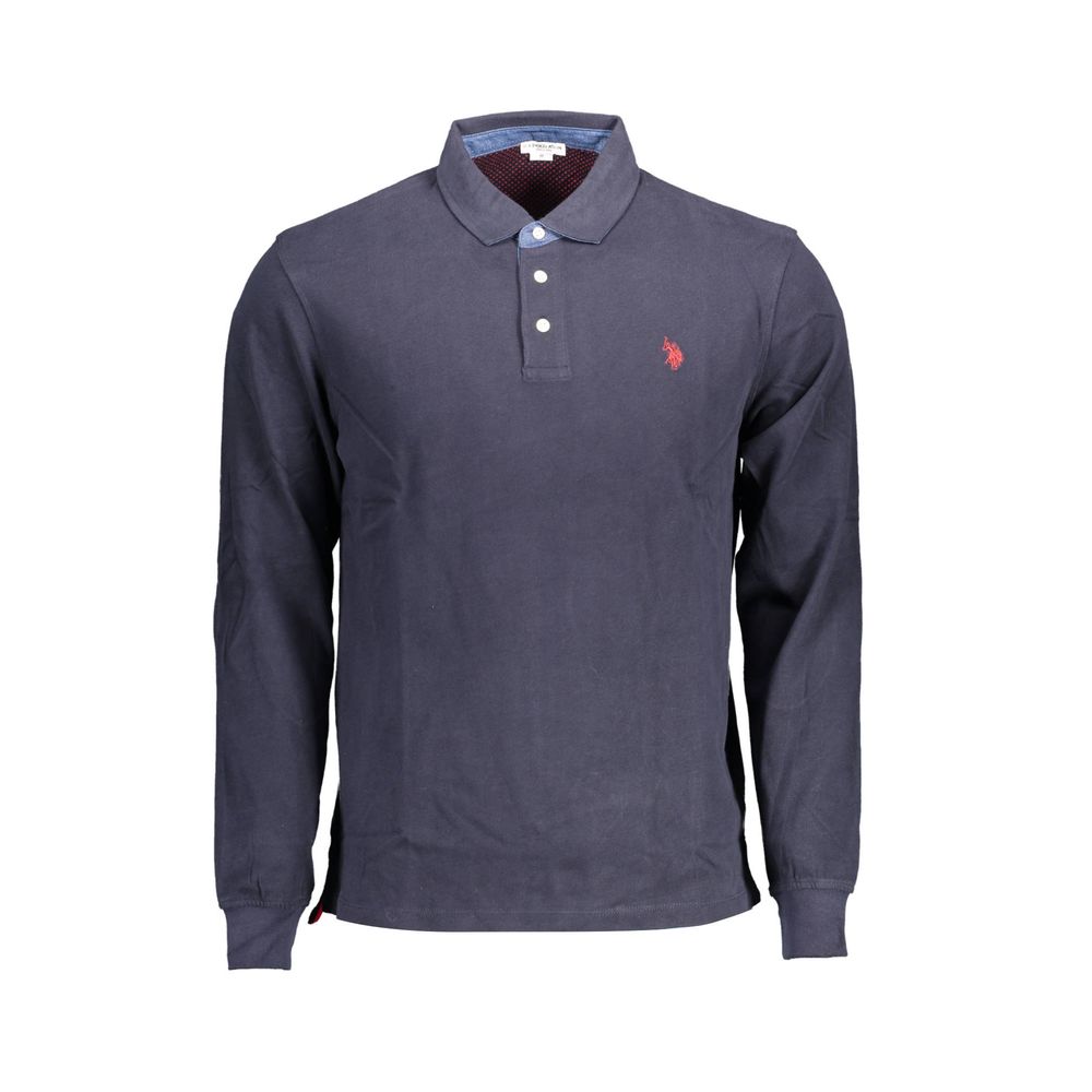 U.S. POLO ASSN. Blaues Baumwoll-Poloshirt
