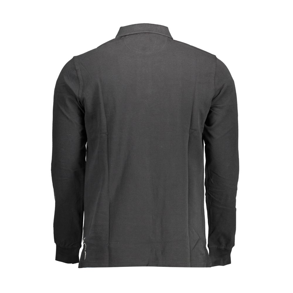 U.S. POLO ASSN. Schwarzes Baumwoll-Poloshirt