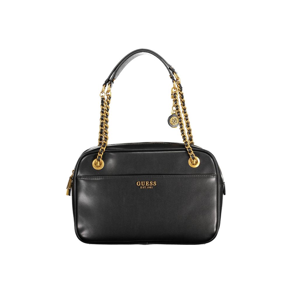 Guess Jeans Schwarze Polyethylen-Handtasche