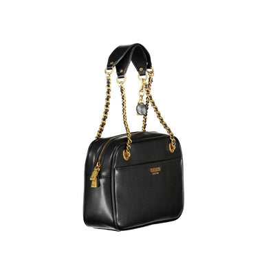 Guess Jeans Schwarze Polyethylen-Handtasche