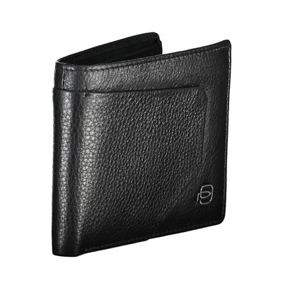 Piquadro Schwarzes Leder Portemonnaie