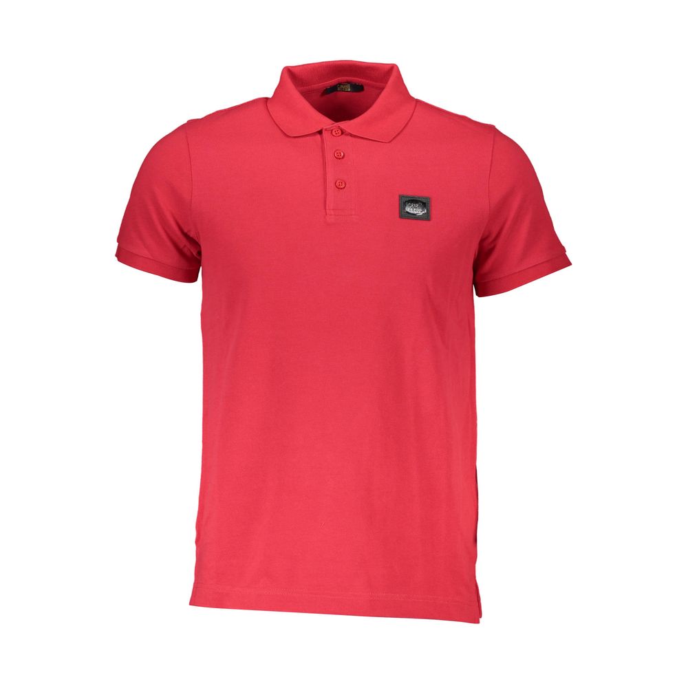 Cavalli Class Rotes Baumwoll-Poloshirt