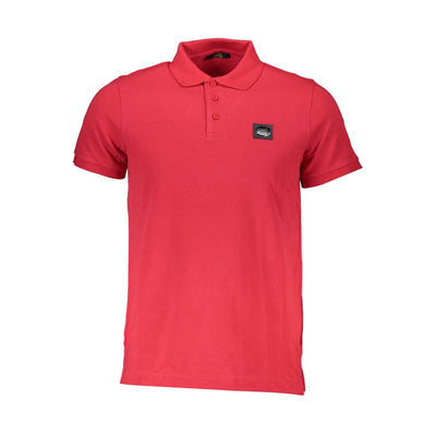 Cavalli Class Rotes Baumwoll-Poloshirt
