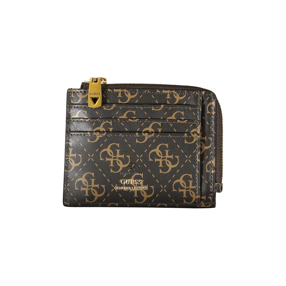 Guess Jeans Braunes Leder Portemonnaie