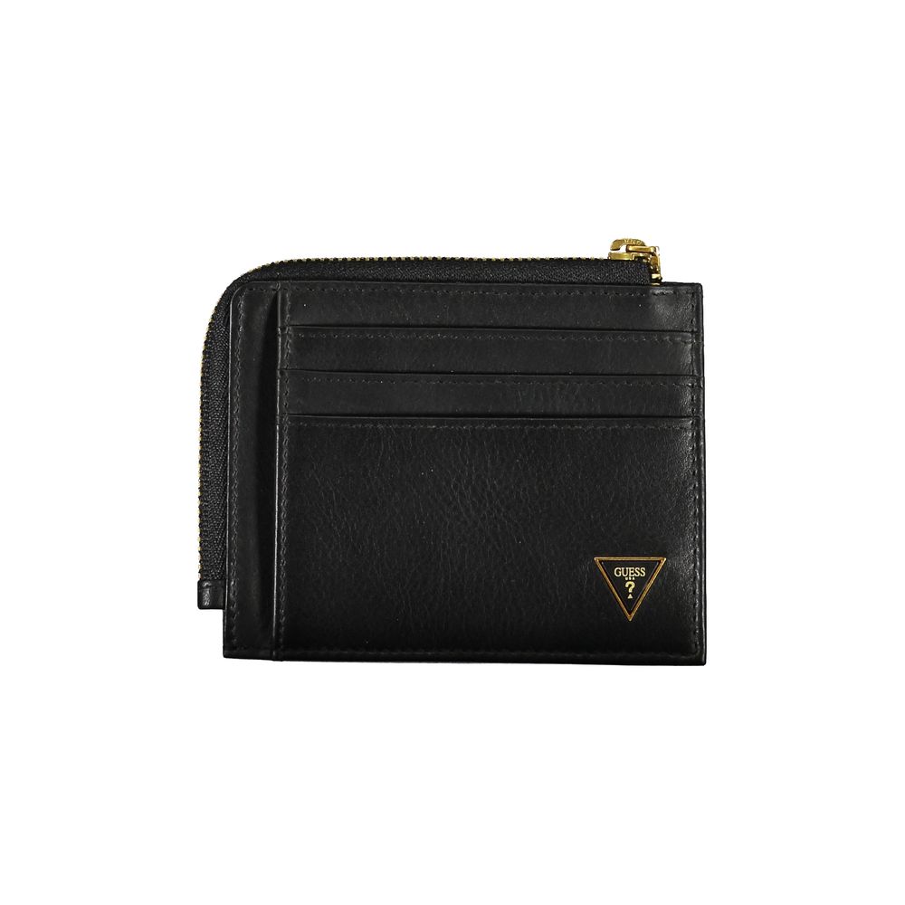 Guess Jeans Schwarzes Leder Portemonnaie