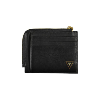 Guess Jeans Schwarzes Leder Portemonnaie