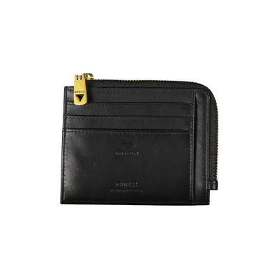 Guess Jeans Schwarzes Leder Portemonnaie