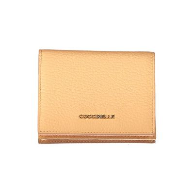 Coccinelle Orangefarbene Ledergeldbörse