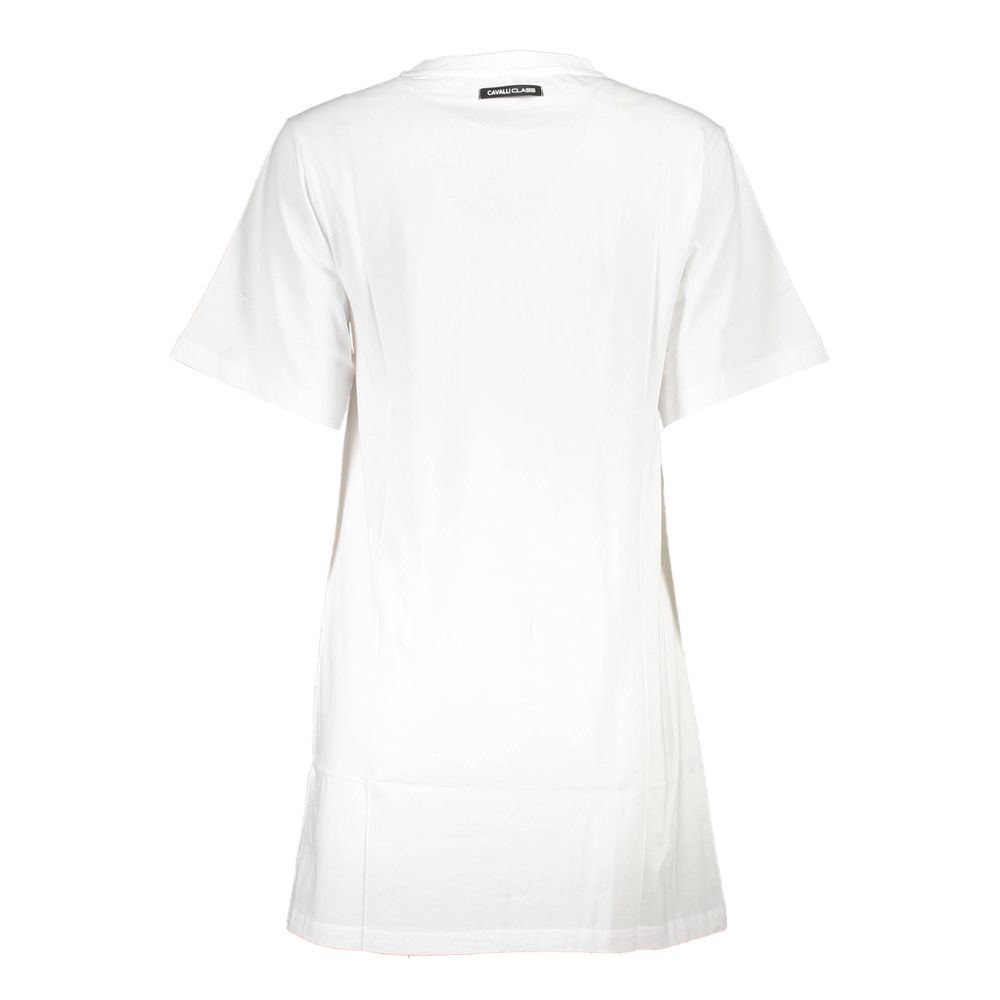 Cavalli Class Weißes Baumwollkleid