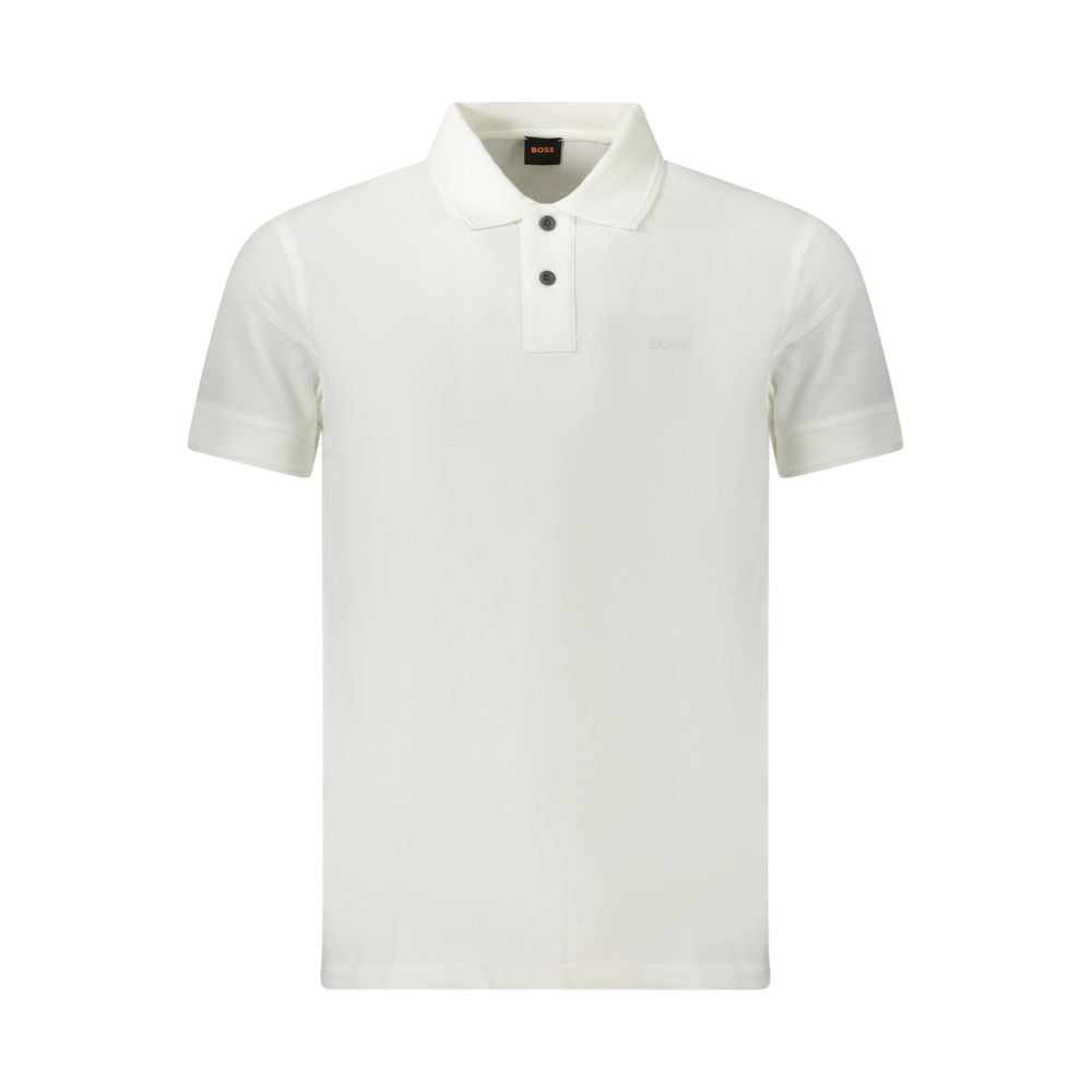 Hugo Boss Weißes Baumwoll-Poloshirt