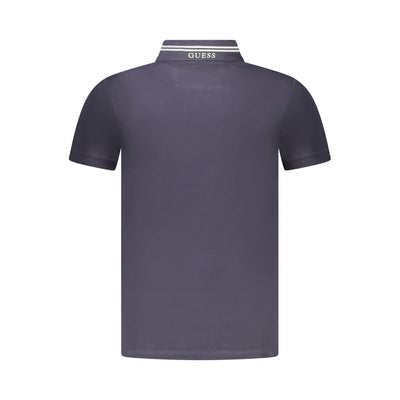 Guess Jeans Blaues Baumwoll-Poloshirt