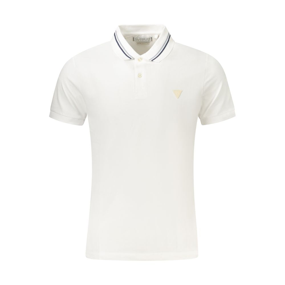 Guess Jeans Weißes Baumwoll-Poloshirt