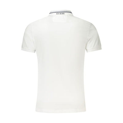 Guess Jeans Weißes Baumwoll-Poloshirt