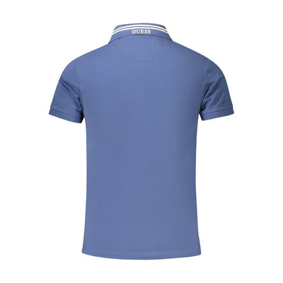 Guess Jeans Blaues Baumwoll-Poloshirt