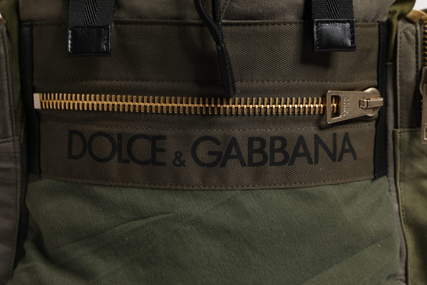 Dolce & Gabbana Militär Grün Patchwork Rucksack Rucksack Tasche