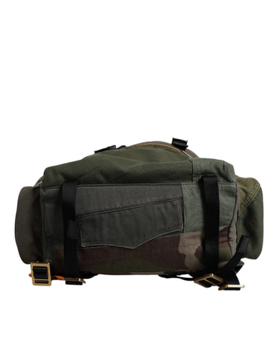Dolce & Gabbana Militär Grün Patchwork Rucksack Rucksack Tasche