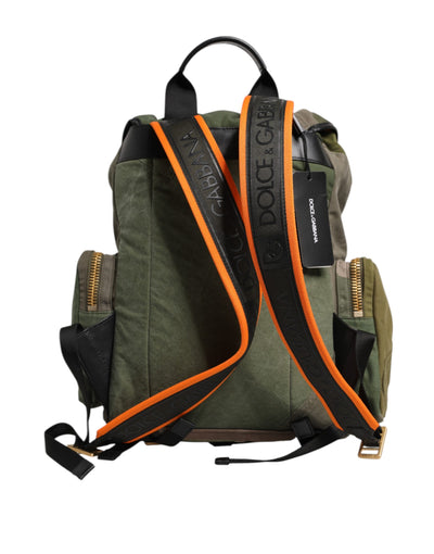Dolce & Gabbana Militär Grün Patchwork Rucksack Rucksack Tasche