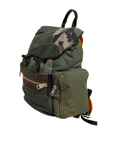 Dolce & Gabbana Militär Grün Patchwork Rucksack Rucksack Tasche