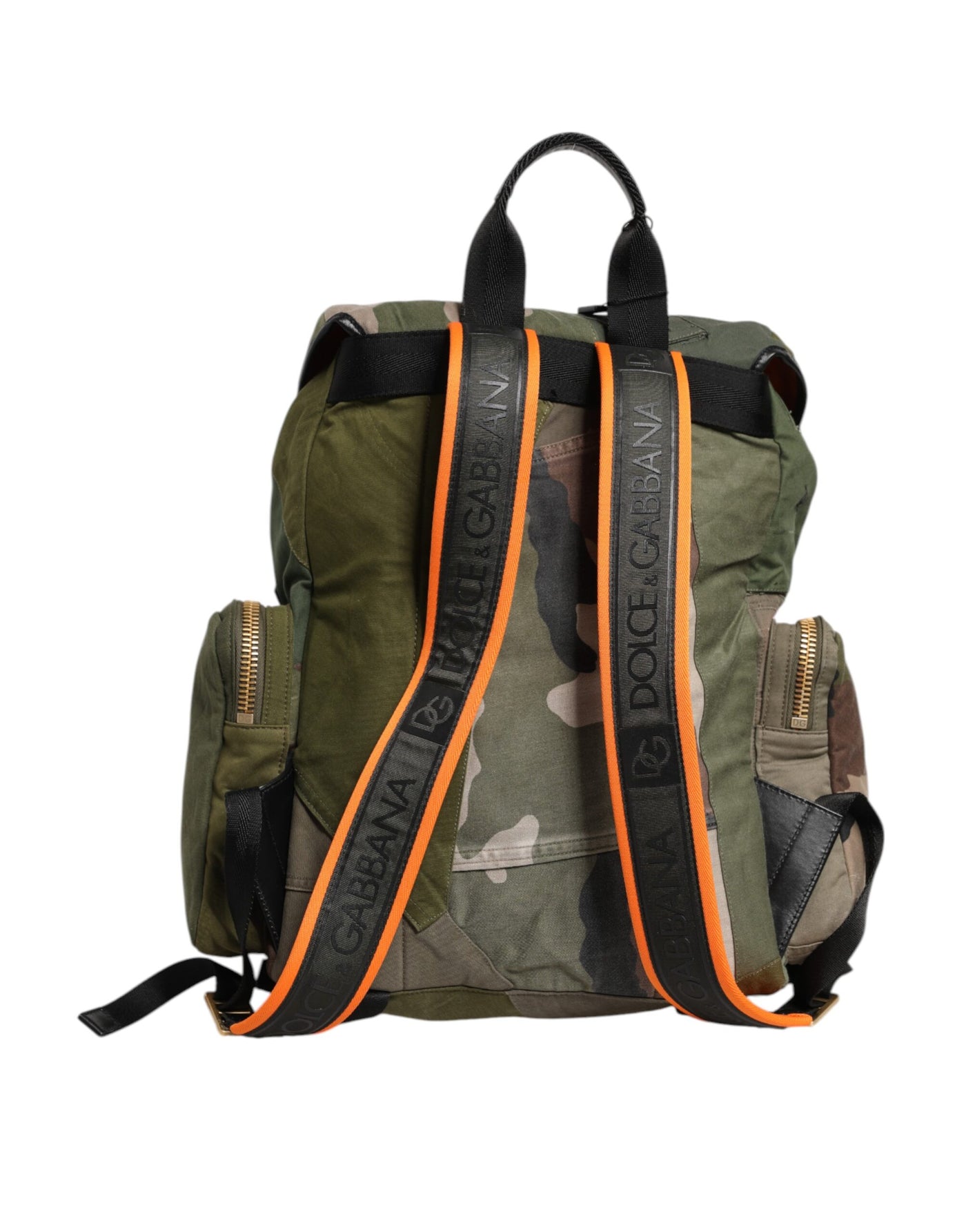 Dolce & Gabbana Militär Grün Patchwork Rucksack Rucksack Tasche