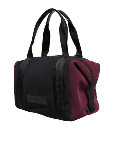 Dolce & Gabbana Schwarzer Maroon Hand Shoulder Duffel Reisetasche