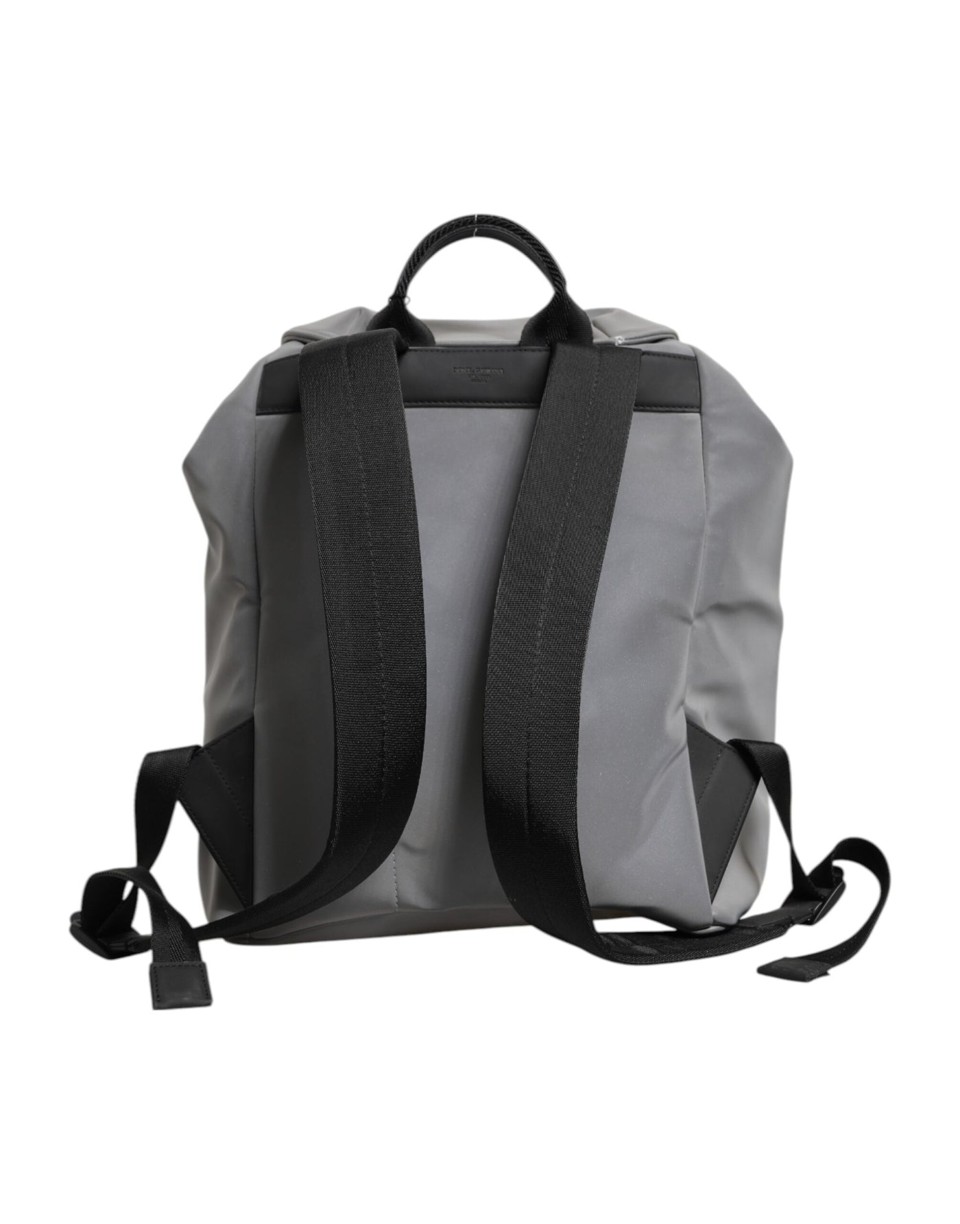 Dolce & Gabbana Grauer Palermo Reflektor Schnallen Kordelzug Rucksack Tasche