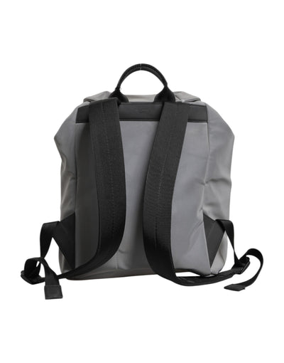 Dolce & Gabbana Grauer Palermo Reflektor Schnallen Kordelzug Rucksack Tasche