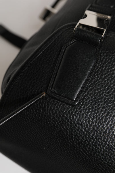 Dolce & Gabbana Schwarzer Palermo-Rucksack Tasche aus gehämmertem Kalbsleder