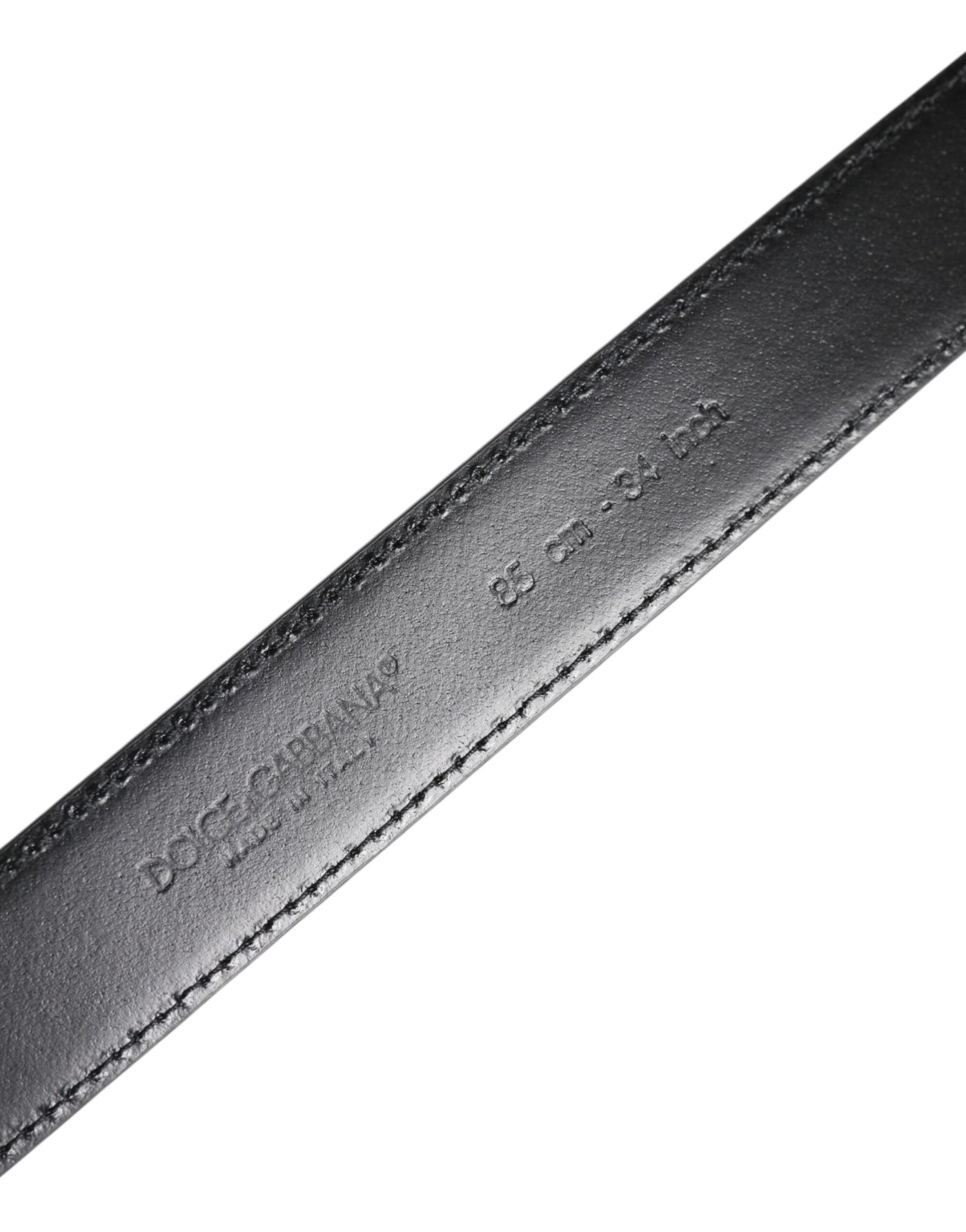 Dolce & Gabbana Schwarzer klassischer Ledergürtel mit Metallschnalle
