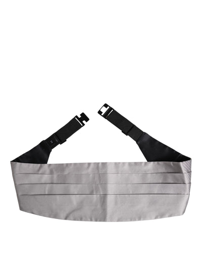 Dolce & Gabbana Grauer Herren 100% Seidengürtel Breite Taille Kummerbund