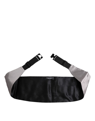 Dolce & Gabbana Grauer Herren 100% Seidengürtel Breite Taille Kummerbund
