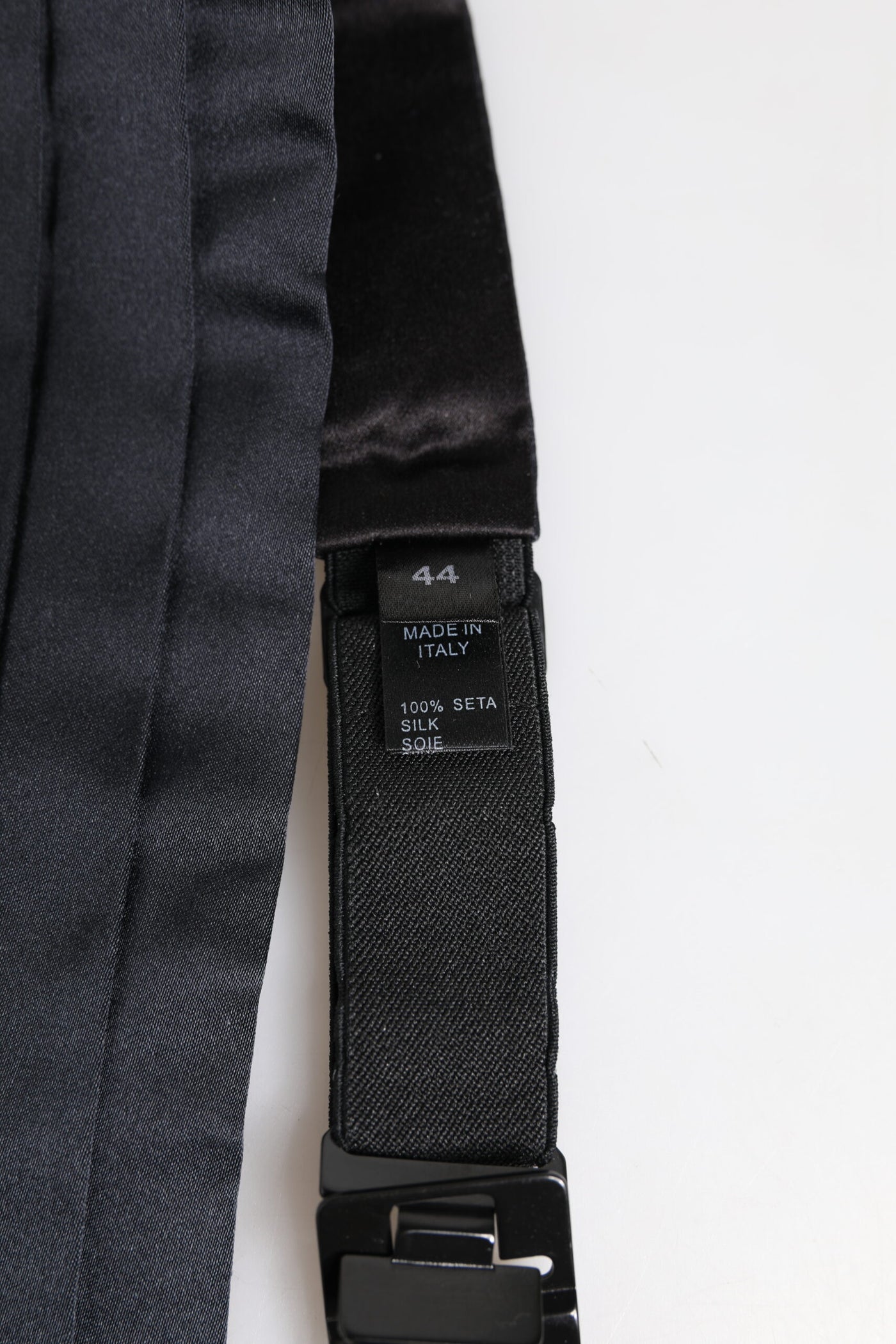 Dolce & Gabbana Dunkelblauer Gürtel aus 100% Seide Taillenkummerbund