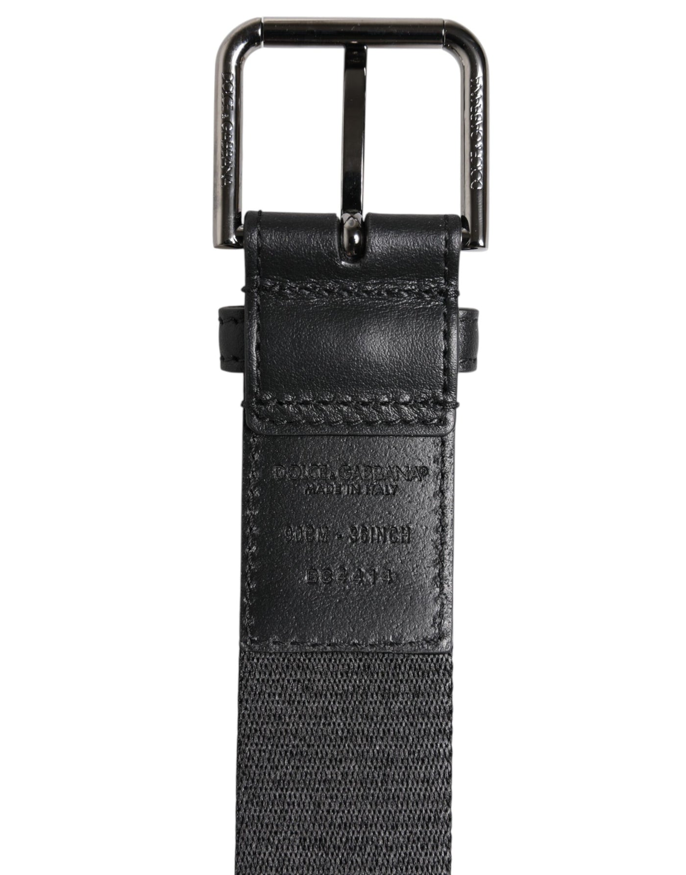 Dolce & Gabbana Grün Schwarz Polyester DG Logo Schnalle Gürtel