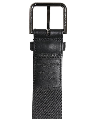 Dolce & Gabbana Grün Schwarz Polyester DG Logo Schnalle Gürtel