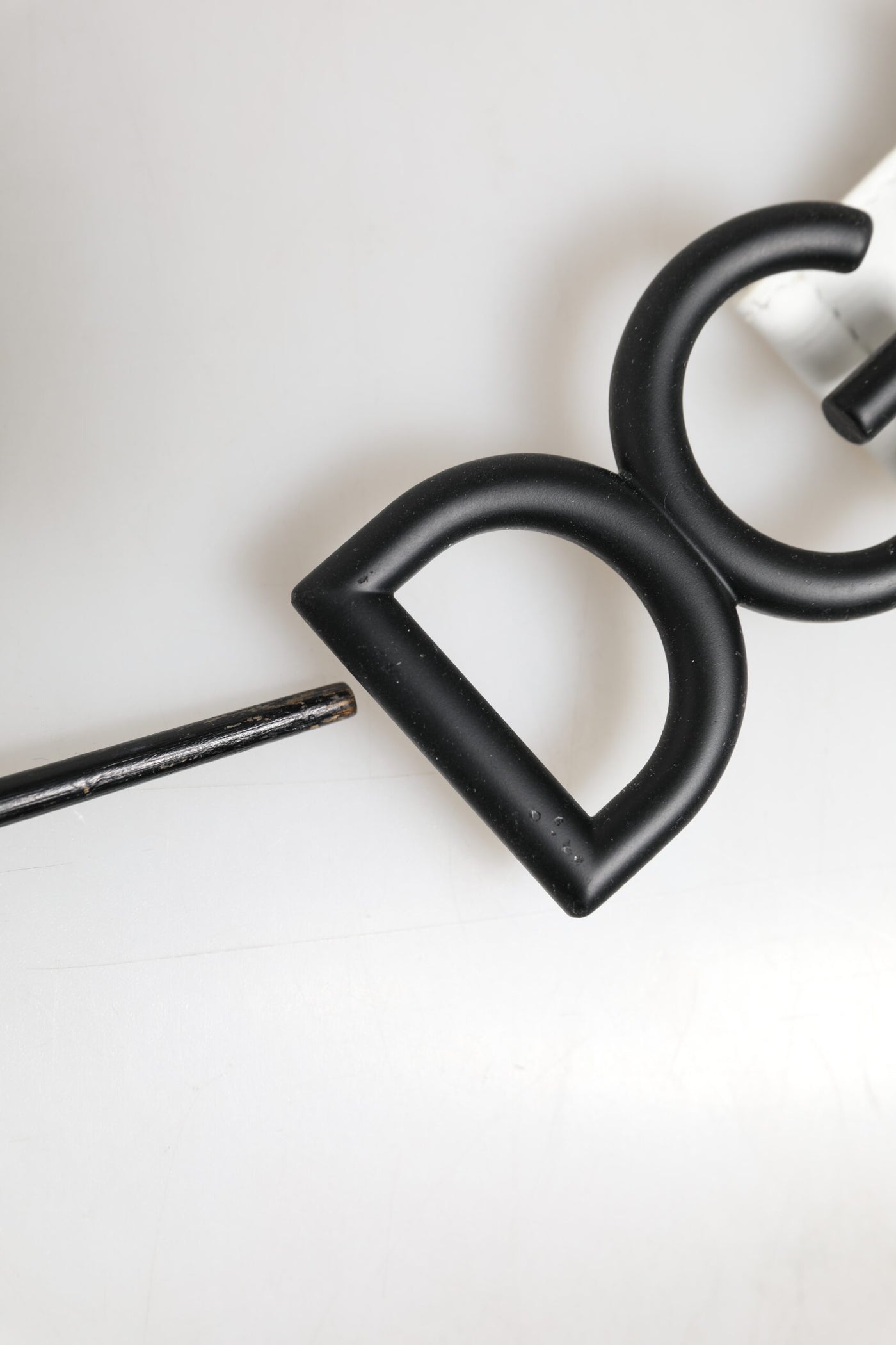 Dolce & Gabbana Schwarz Weiß Metall DG Logo Schnalle Gürtel