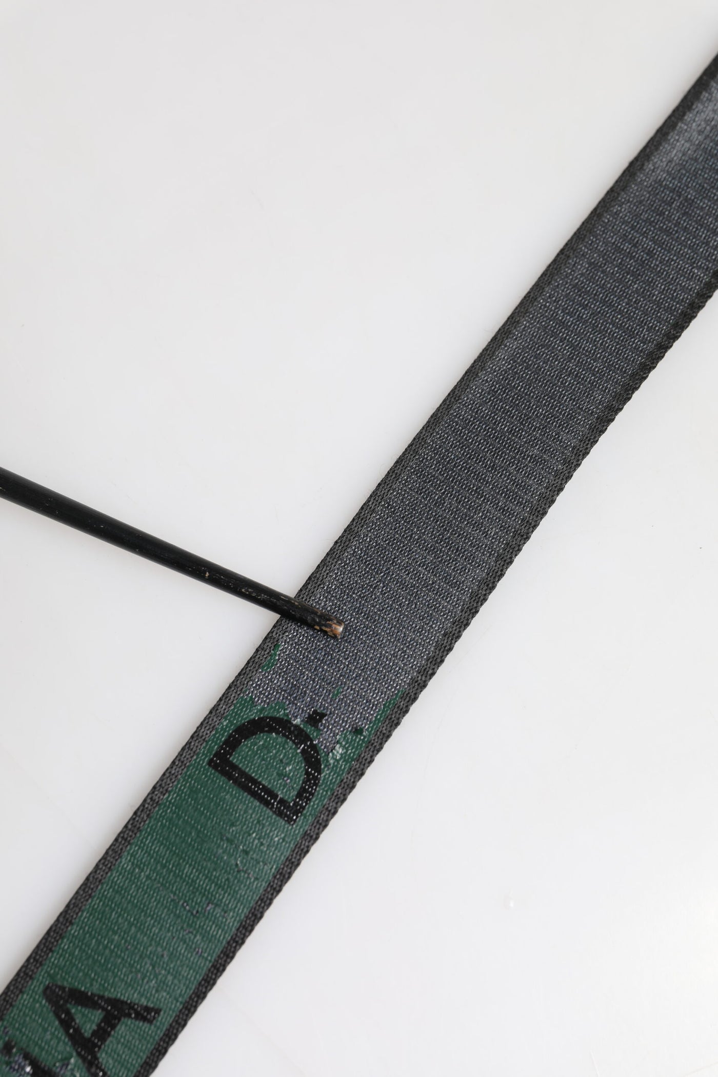 Dolce & Gabbana Grün Schwarz Polyester DG Logo Schnalle Gürtel